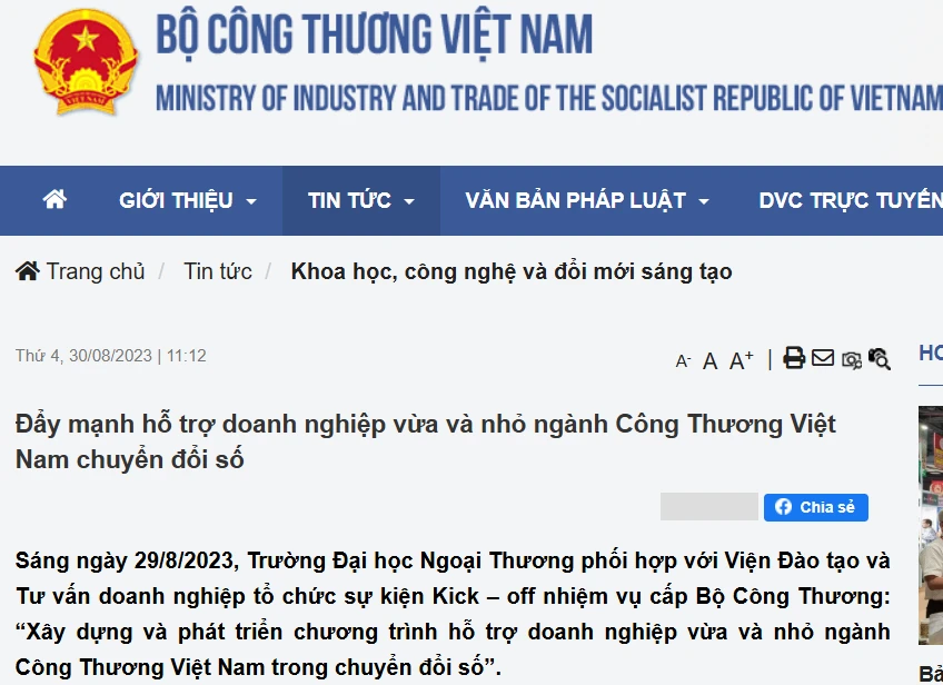 BÁO CÔNG THƯƠNG NÓI GÌ VỀ iEIT TRONG HỖ TRỢ DOANH NGHIỆP CHUYỂN ĐỔI SỐ? 1 BÁO CÔNG THƯƠNG NÓI GÌ VỀ iEIT TRONG HỖ TRỢ DOANH NGHIỆP CHUYỂN ĐỔI SỐ?