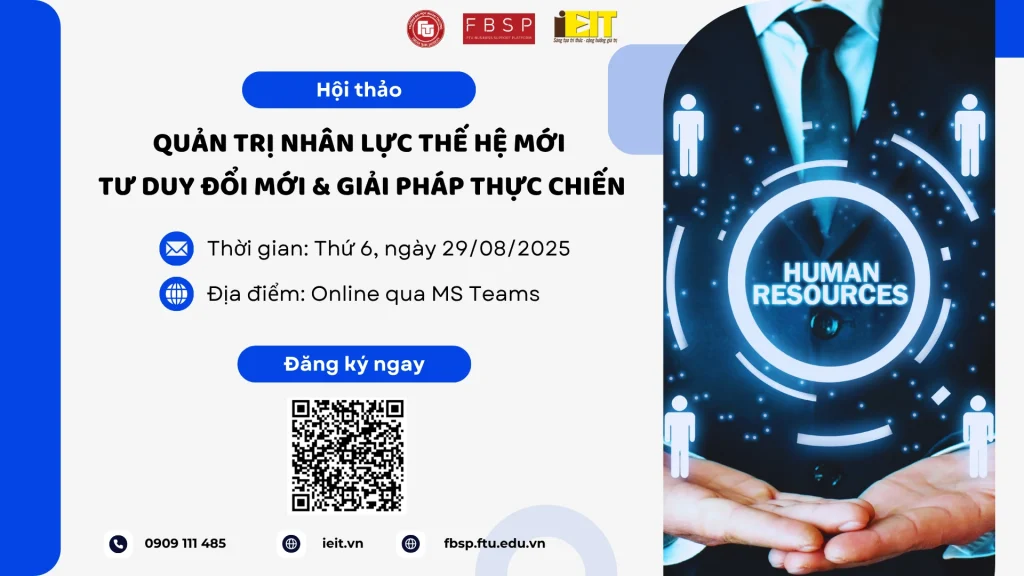HỘI THẢO: QUẢN TRỊ NHÂN LỰC THẾ HỆ MỚI – TƯ DUY ĐỔI MỚI & GIẢI PHÁP THỰC CHIẾN 1 HỘI THẢO: QUẢN TRỊ NHÂN LỰC THẾ HỆ MỚI – TƯ DUY ĐỔI MỚI & GIẢI PHÁP THỰC CHIẾN