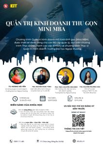 blue and white modern university promotion flyer portrait 2