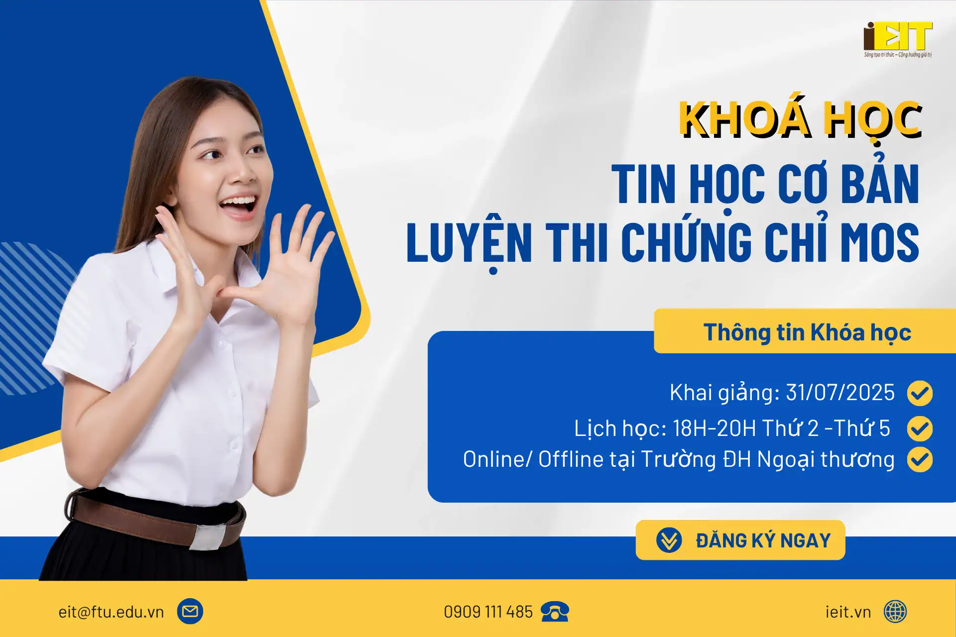 KHÓA HỌC ÔN THI KỲ HÈ MOS 2019: THÀNH THẠO TIN HỌC CƠ BẢN