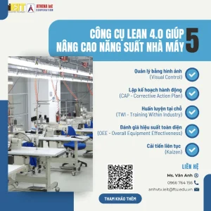 5 CÔNG CỤ LEAN 4.0 GIÚP QUẢN ĐỐC NÂNG CAO NĂNG SUẤT NHÀ MÁY