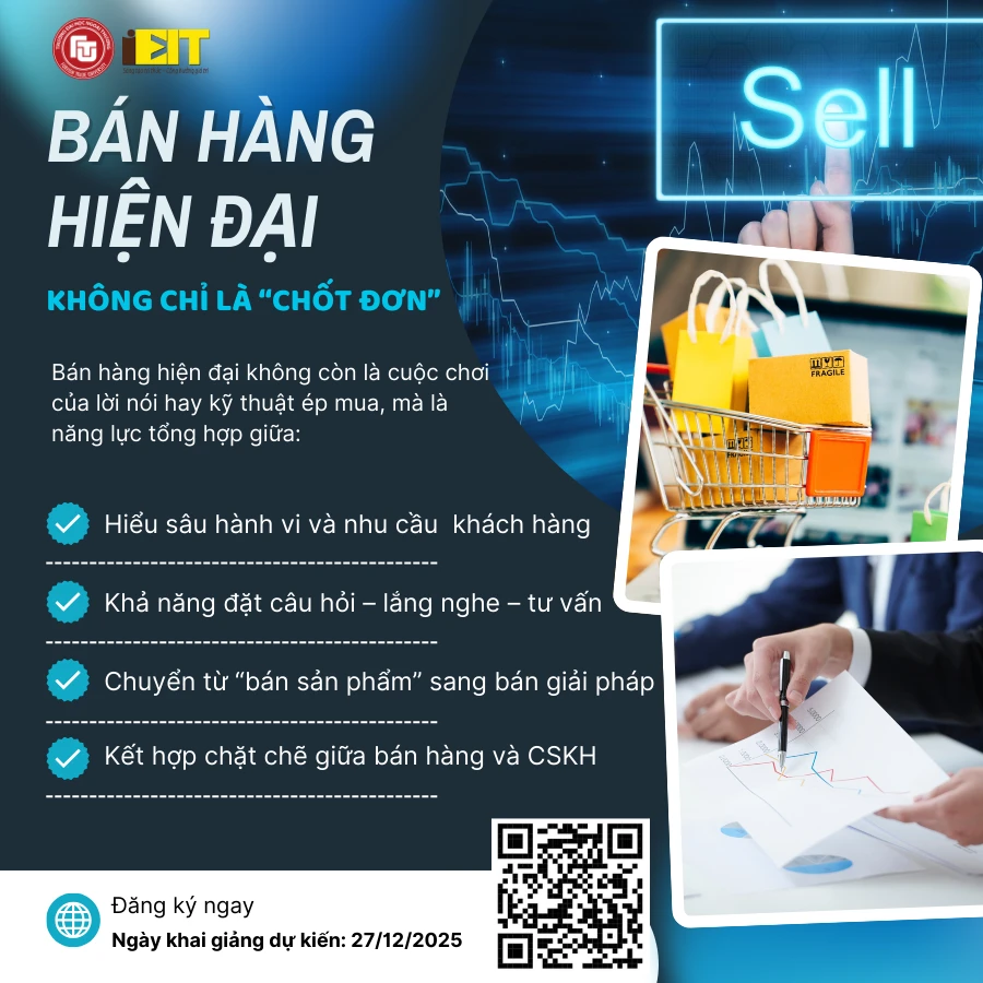 BÁN HÀNG HIỆN ĐẠI: KHÔNG CHỈ LÀ “CHỐT ĐƠN”