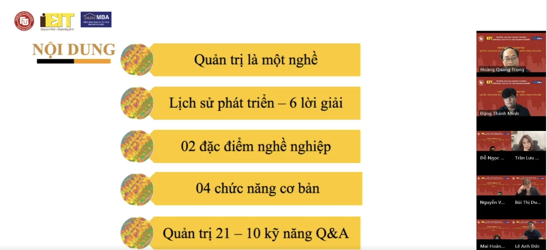 LỄ KHAI GIẢNG MINI MBA ONLINE K2508 – KHỞI ĐẦU HÀNH TRÌNH HỌC TẬP MỚI TẠI FTU