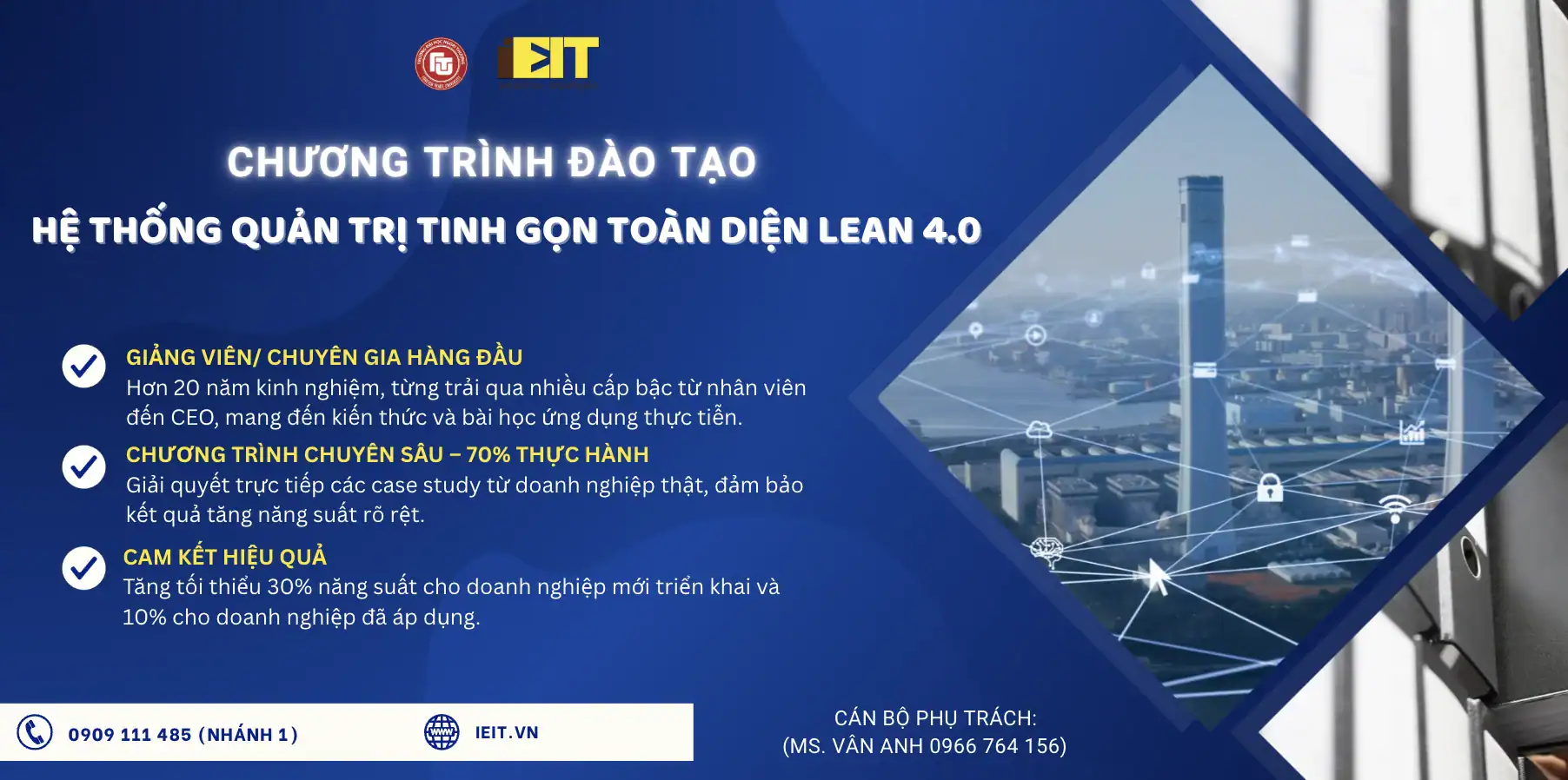 CHƯƠNG TRÌNH ĐÀO TẠO HỆ THỐNG QUẢN TRỊ TINH GỌN TOÀN DIỆN LEAN 4.0