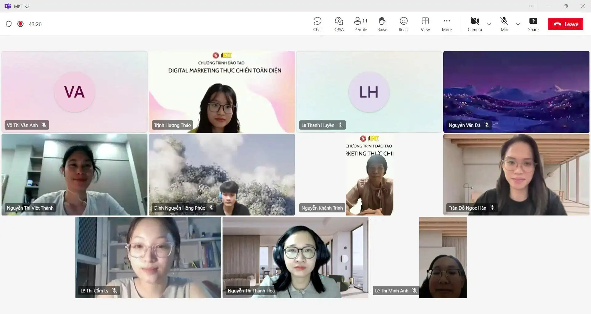 KHAI GIẢNG CHƯƠNG TRÌNH ĐÀO TẠO ONLINE  “DIGITAL MARKETING THỰC CHIẾN TOÀN DIỆN 2503”