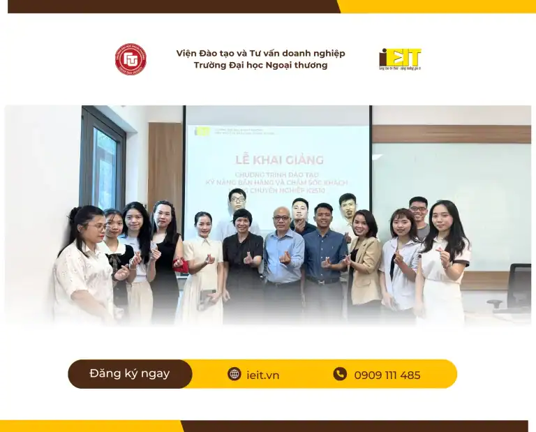 KHÓA HỌC ĐÀO TẠO KỸ NĂNG BÁN HÀNG VÀ CHĂM SÓC KHÁCH HÀNG CHUYÊN NGHIỆP