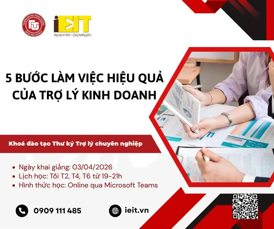 5 BƯỚC LÀM VIỆC HIỆU QUẢ CỦA TRỢ LÝ KINH DOANH 1 5 BƯỚC LÀM VIỆC HIỆU QUẢ CỦA TRỢ LÝ KINH DOANH