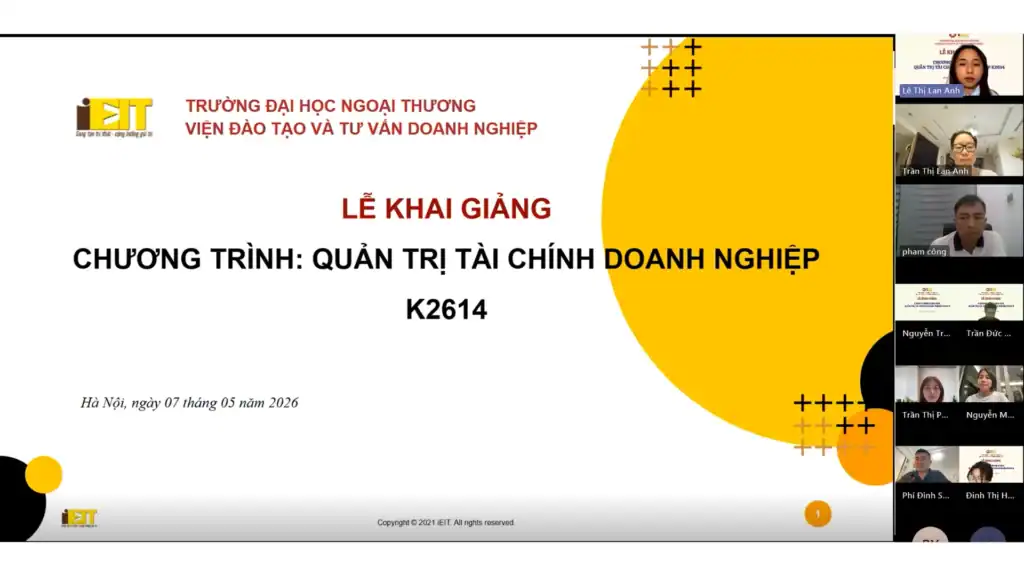 [RECAP] LỄ KHAI GIẢNG KHÓA ĐÀO TẠO: QUẢN TRỊ TÀI CHÍNH DOANH NGHIỆP K2614