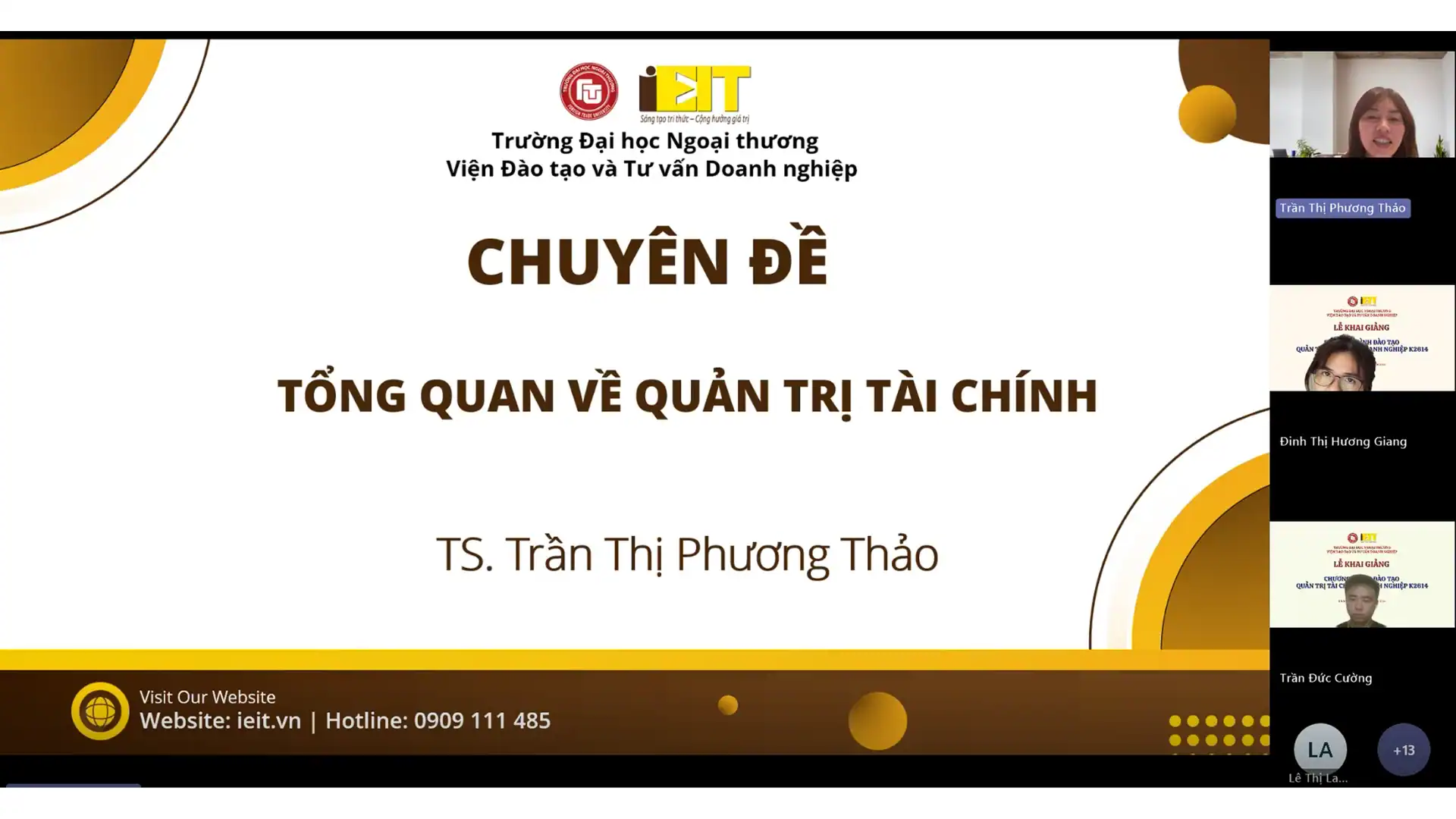 [RECAP] LỄ KHAI GIẢNG KHÓA ĐÀO TẠO: QUẢN TRỊ TÀI CHÍNH DOANH NGHIỆP K2614