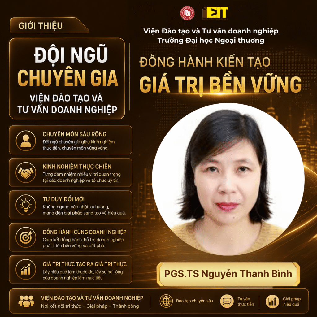 PGS.TS NGUYỄN THANH BÌNH – CHUYÊN GIA MARKETING HÀNG ĐẦU TẠI VIỆN ĐÀO TẠO VÀ TƯ VẤN DOANH NGHIỆP