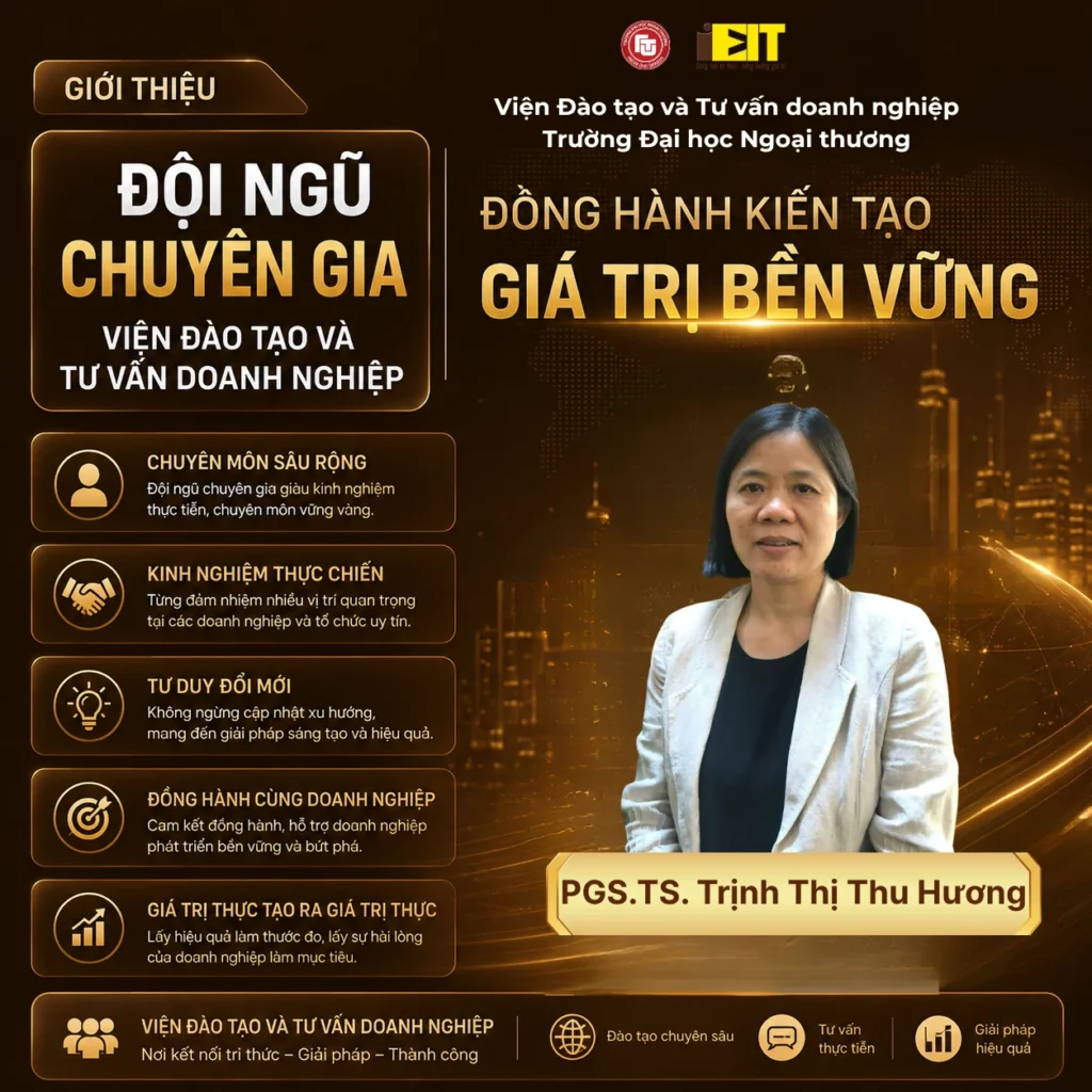 PGS.TS. TRỊNH THỊ THU HƯƠNG – CHUYÊN GIA LOGISTICS, CHUỖI CUNG ỨNG VÀ CHÍNH SÁCH THƯƠNG MẠI