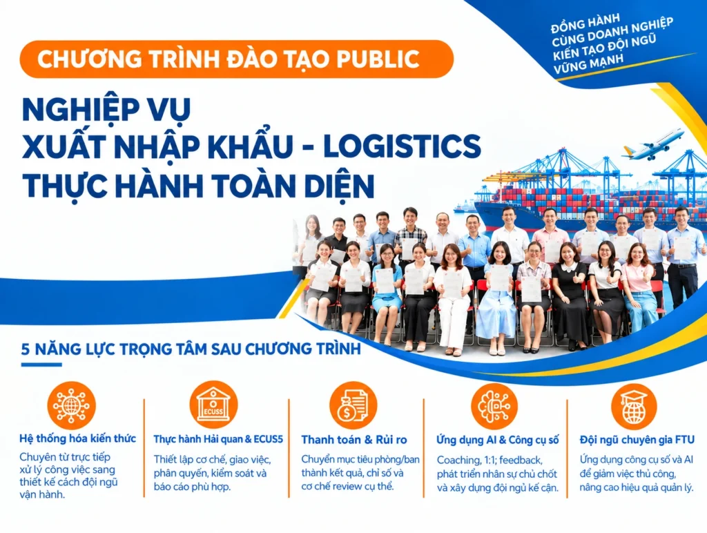 NHÓM CHƯƠNG TRÌNH ĐÀO TẠO NGHIỆP VỤ XUẤT NHẬP KHẨU – LOGISTICS THỰC HÀNH TOÀN DIỆN