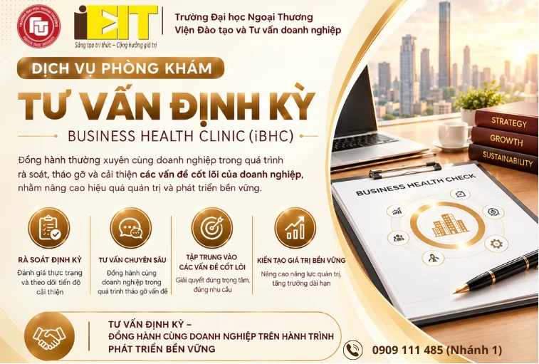 DỊCH VỤ: TƯ VẤN ĐỊNH KỲ CHO DOANH NGHIỆP 1 PHÒNG KHÁM SỨC KHỎE DOANH NGHIỆP (BUSINESS HEALTH CLINIC)