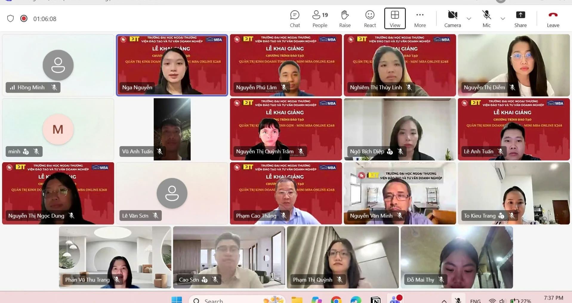 Khai giảng chương trình Quản trị kinh doanh tinh gọn – Mini MBA Online K268