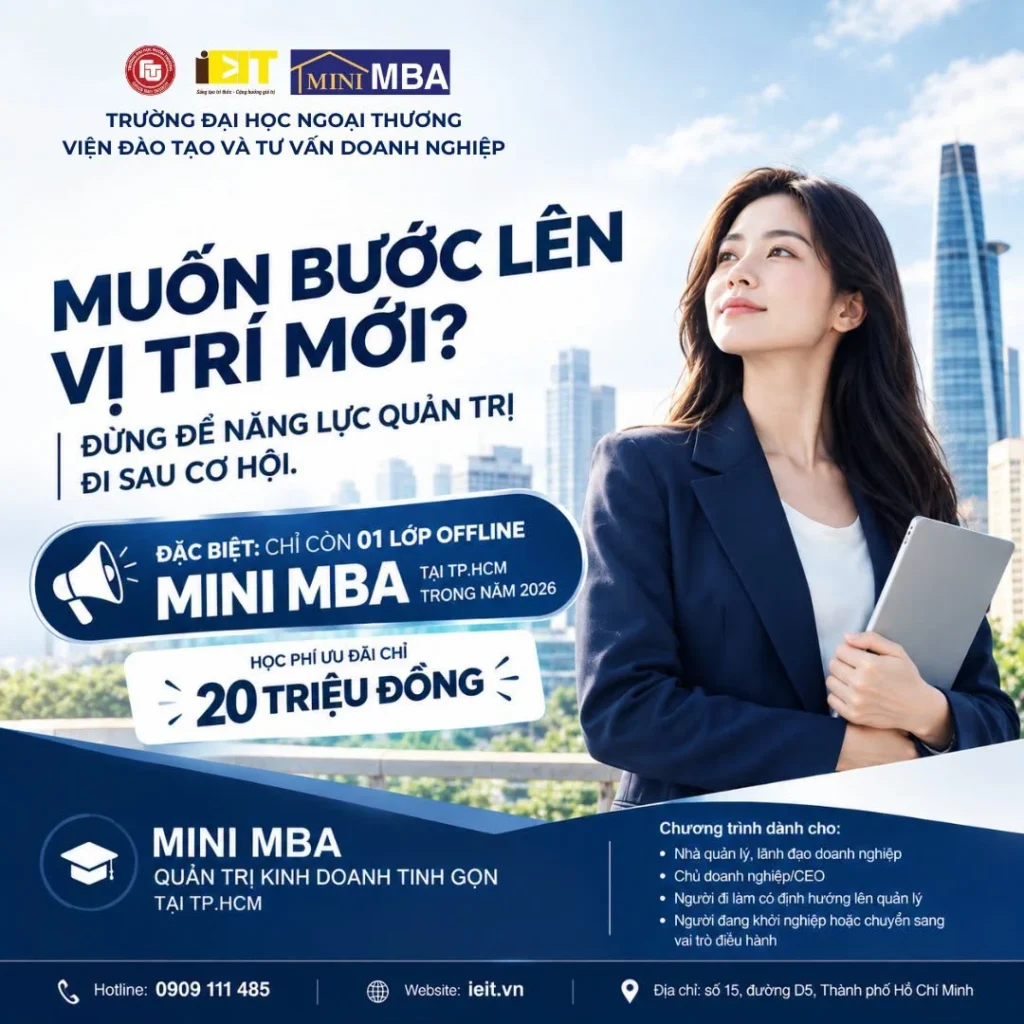 MUỐN THĂNG TIẾN LÊN VỊ TRÍ QUẢN LÝ NĂM 2027? ĐỪNG ĐỂ NĂNG LỰC QUẢN TRỊ ĐI SAU CƠ HỘI