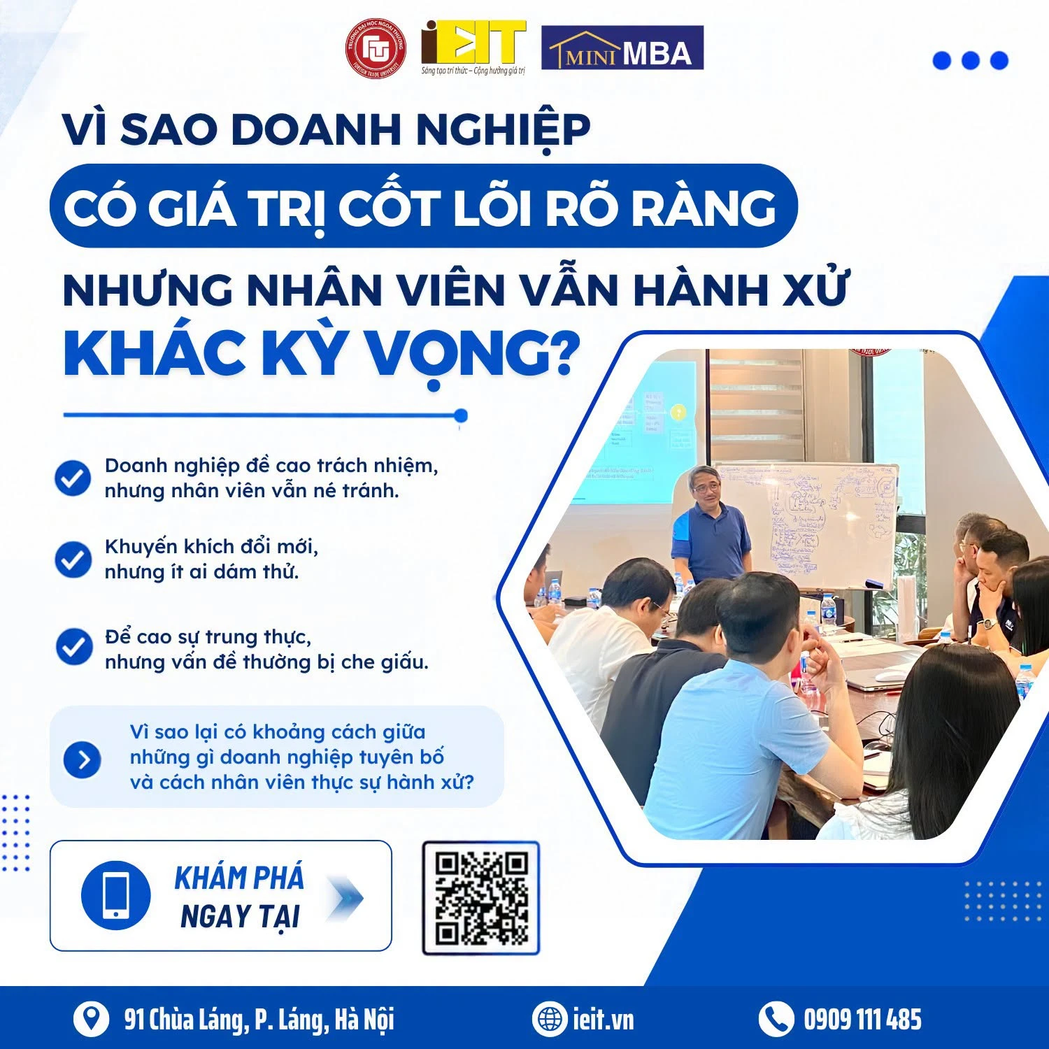 VÌ SAO DOANH NGHIỆP CÓ GIÁ TRỊ CỐT LÕI RÕ RÀNG NHƯNG NHÂN VIÊN VẪN HÀNH XỬ KHÁC KỲ VỌNG? 2 VÌ SAO DOANH NGHIỆP CÓ GIÁ TRỊ CỐT LÕI RÕ RÀNG NHƯNG NHÂN VIÊN VẪN HÀNH XỬ KHÁC KỲ VỌNG?