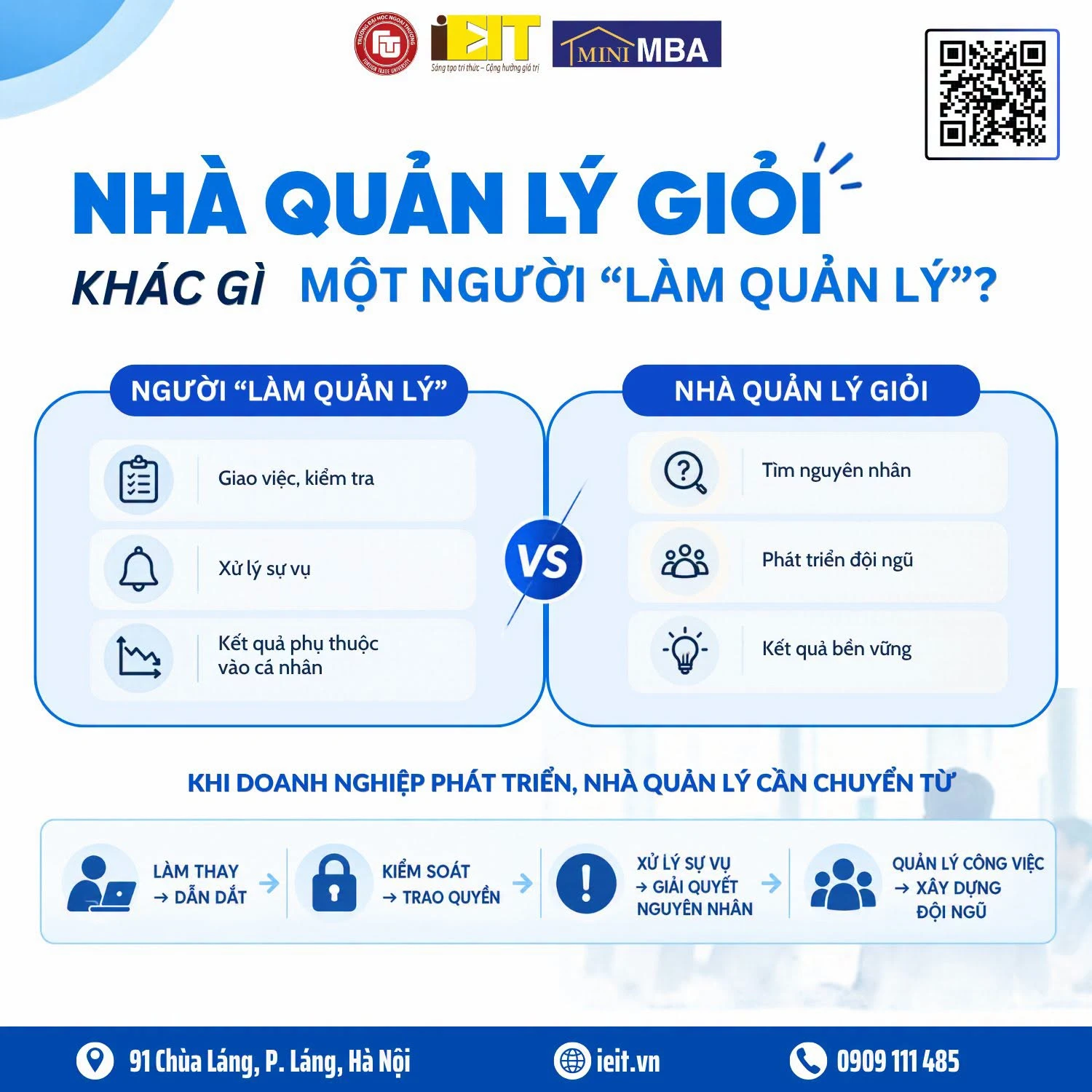 NHÀ QUẢN LÝ GIỎI KHÁC GÌ MỘT NGƯỜI “LÀM QUẢN LÝ”? 2 NHÀ QUẢN LÝ GIỎI KHÁC GÌ MỘT NGƯỜI “LÀM QUẢN LÝ”?