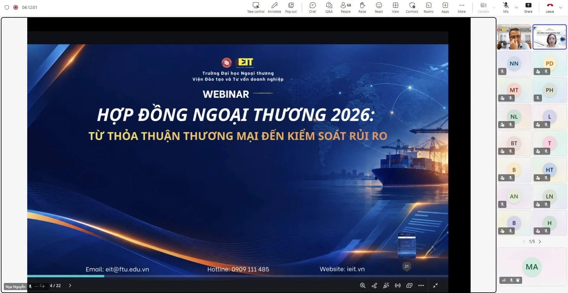 TỔNG KẾT WEBINAR: HỢP ĐỒNG NGOẠI THƯƠNG 2026 – TỪ THỎA THUẬN THƯƠNG MẠI ĐẾN KIỂM SOÁT RỦI RO