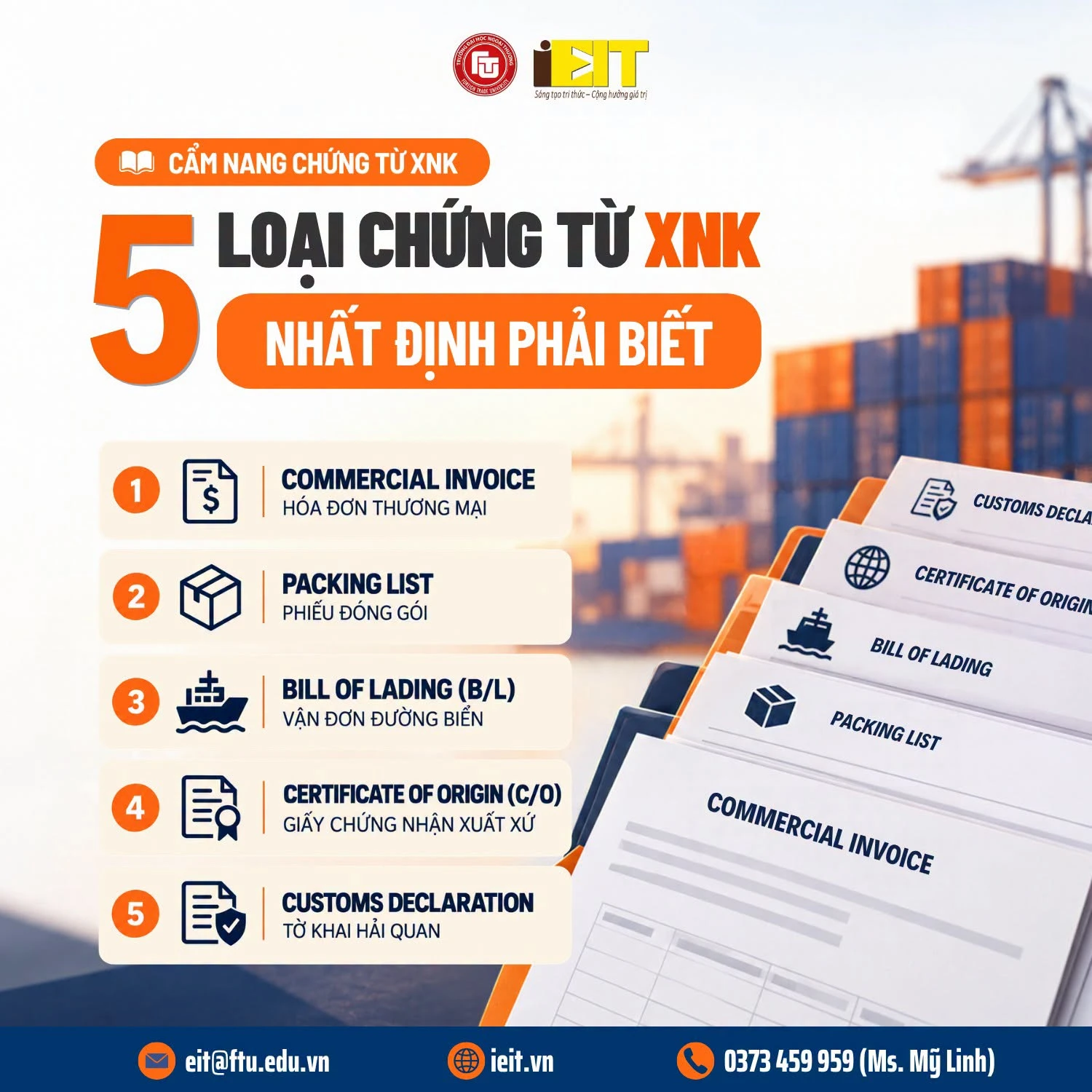 5 LOẠI CHỨNG TỪ XUẤT NHẬP KHẨU QUAN TRỌNG: INVOICE, PACKING LIST, B/L, C/O VÀ TỜ KHAI HẢI QUAN 2 5 LOẠI CHỨNG TỪ XUẤT NHẬP KHẨU QUAN TRỌNG: INVOICE, PACKING LIST, B/L, C/O VÀ TỜ KHAI HẢI QUAN