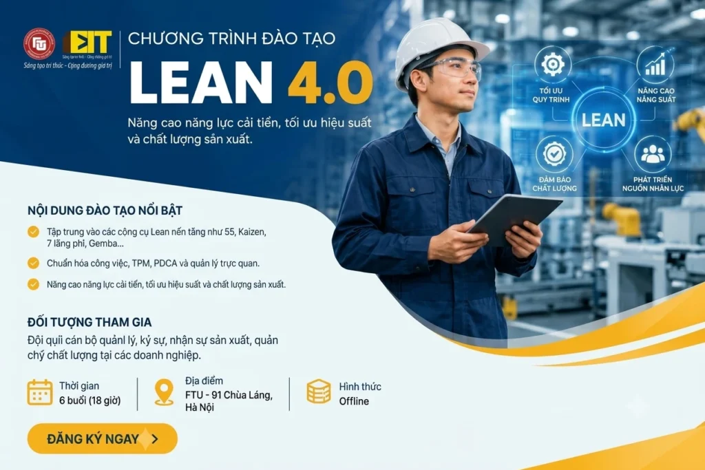 LDP CHƯƠNG TRÌNH QUẢN TRỊ SẢN XUẤT, HIỆU SUẤT & CHẤT LƯỢNG