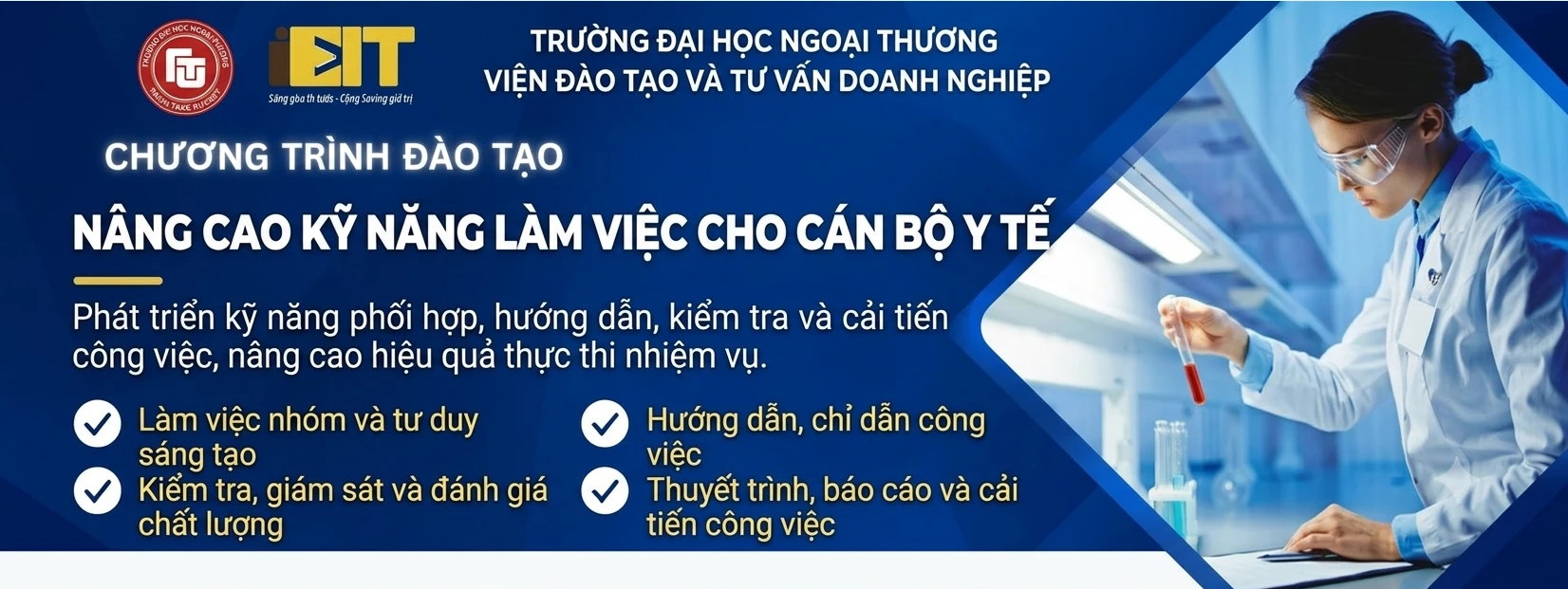 KHÓA HỌC NÂNG CAO KỸ NĂNG LÀM VIỆC CHO CÁN BỘ Y TẾ