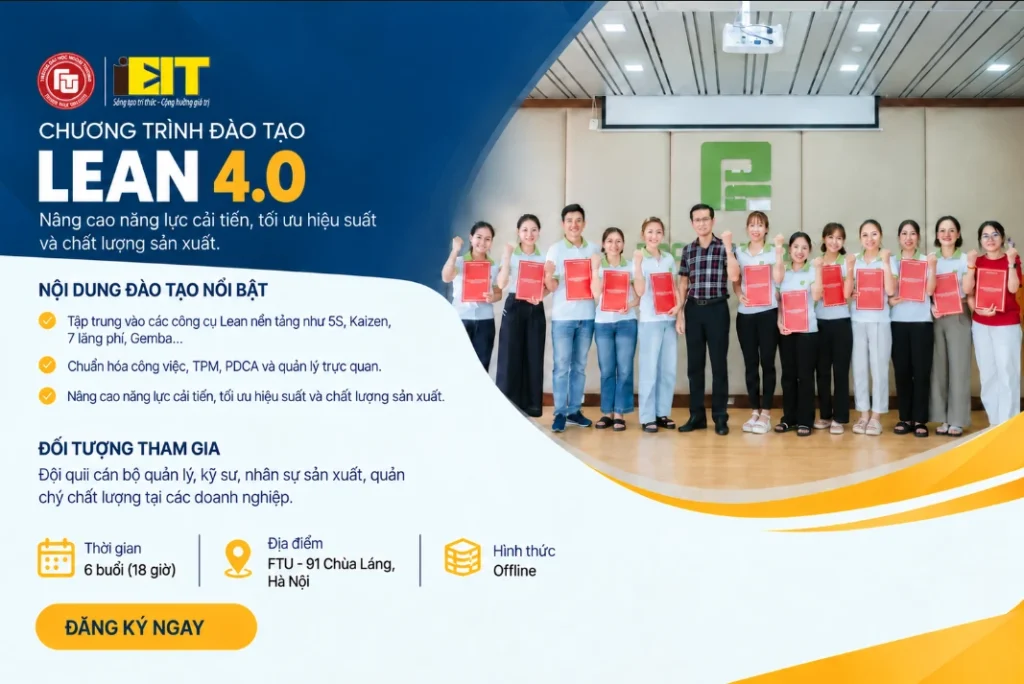 LDP CHƯƠNG TRÌNH QUẢN TRỊ SẢN XUẤT, HIỆU SUẤT & CHẤT LƯỢNG
