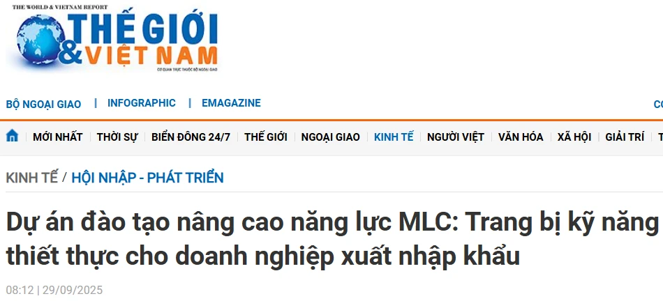 BÁO THẾ GIỚI & VIỆT NAM NÓI GÌ VỀ DỰ ÁN ĐÀO TẠO NÂNG CAO NĂNG LỰC MLC?