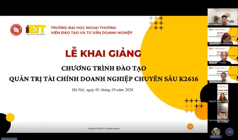 RECAP KHAI GIẢNG KHÓA QUẢN TRỊ TÀI CHÍNH DOANH NGHIỆP CHUYÊN SÂU K2616
